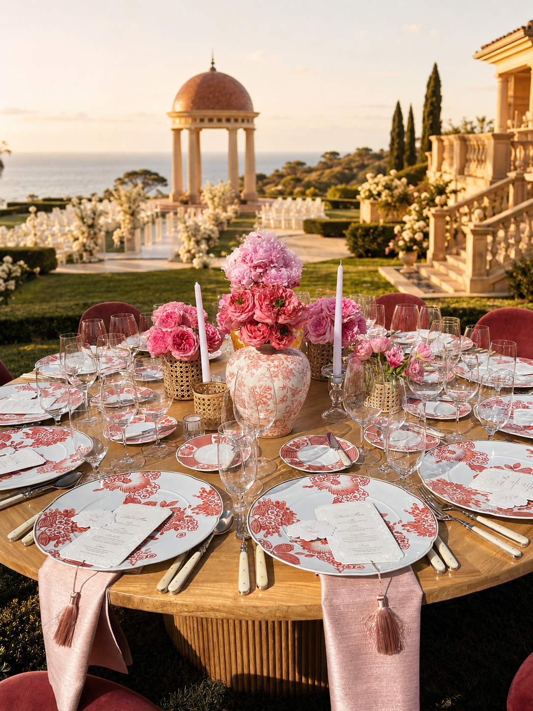 The Resort at Pelican Hill event florals for Newport Coast wedding