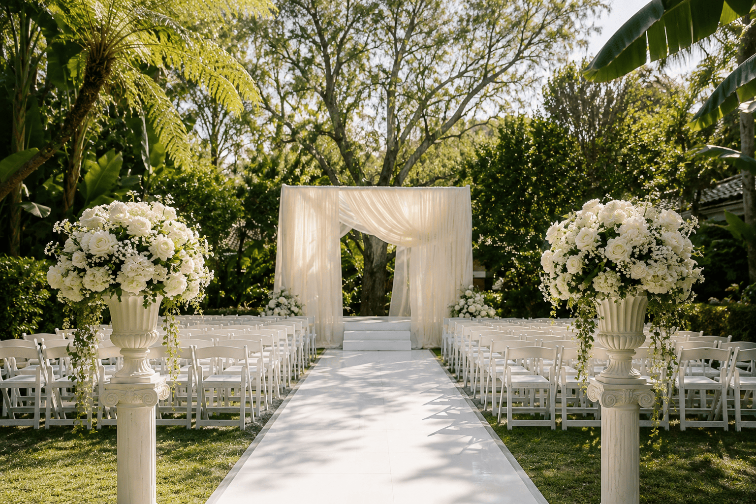 Custom ceremony florals for Southern California wedding