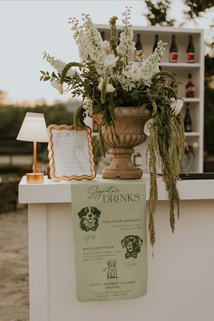 Elegant floral accents for Big Canyon Country Club cocktail reception