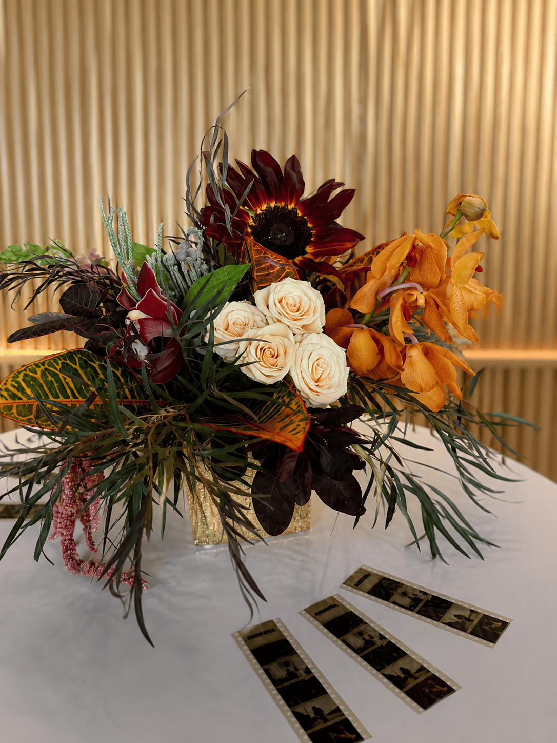 Elegant floral installation for private celebration