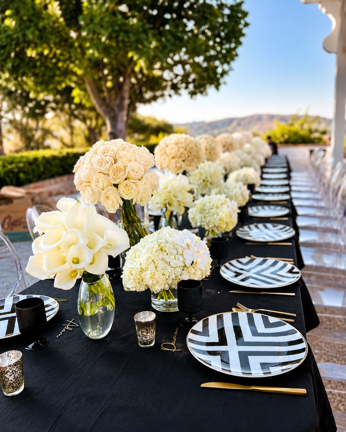 Luxury event florals for Big Canyon Country Club in Newport Beach