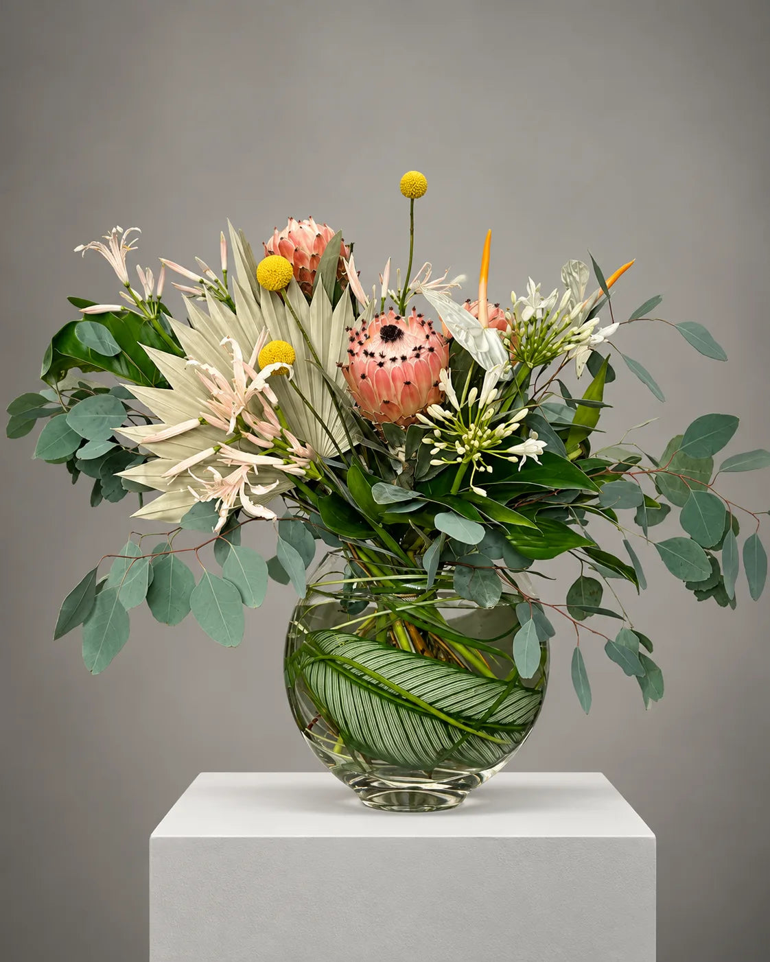 Protea and Tropical Flower Arrangement in Los Angeles