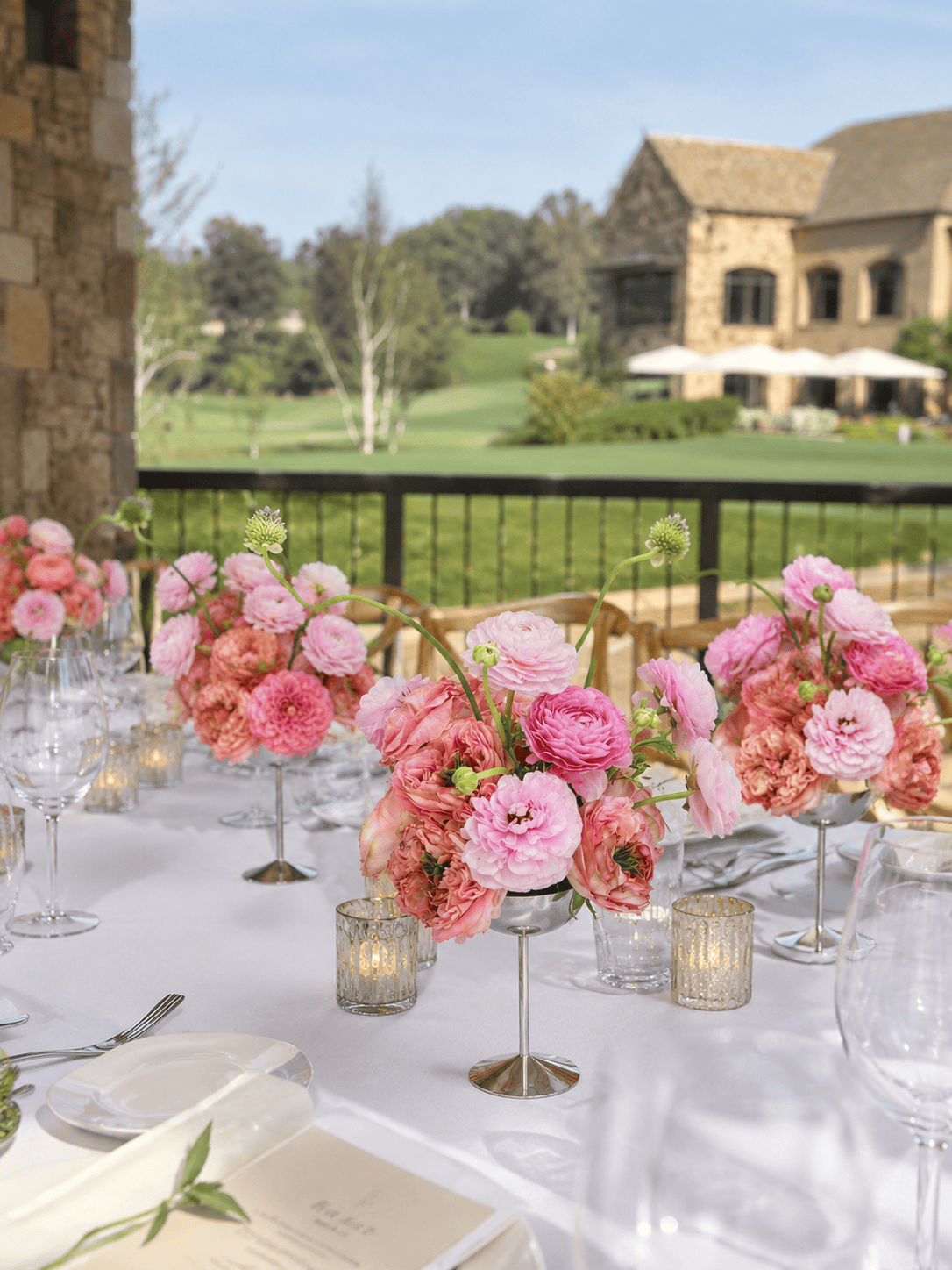 Big Canyon Country Club event florals for family celebration