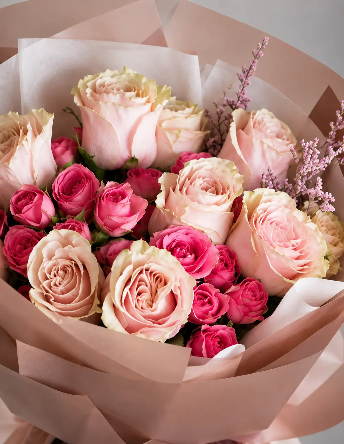 pink rose bouquet with same-day delivery in Beverly Hills and Los Angeles