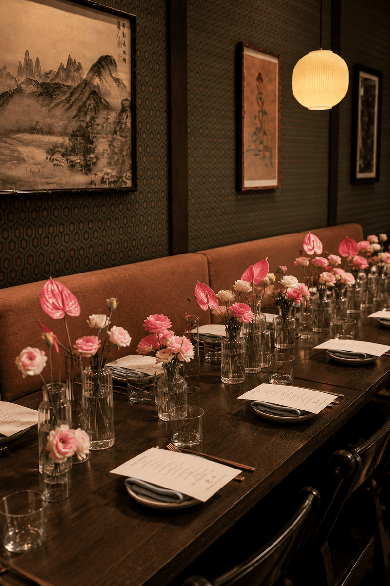 Beverly Hills event flowers for private dinner