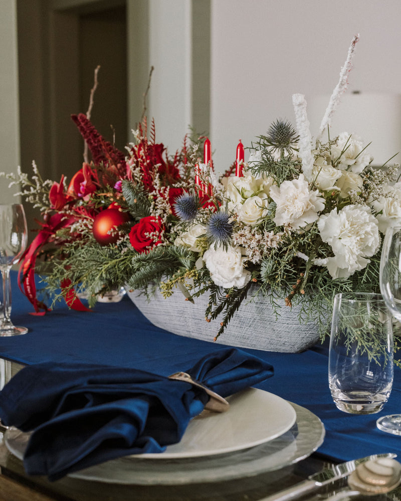 Christmas home flower subscription arrangement for a Los Angeles residence