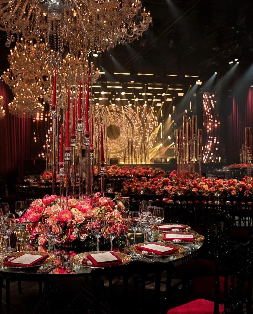 Custom floral tablescape for an elegant Los Angeles reception