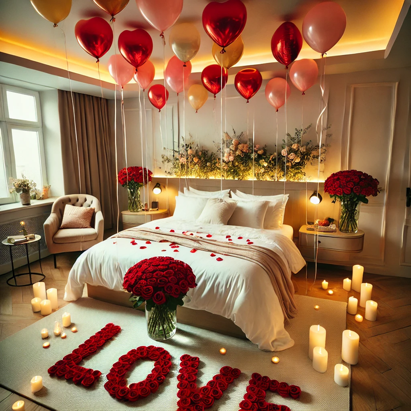 Romantic surprise decoration