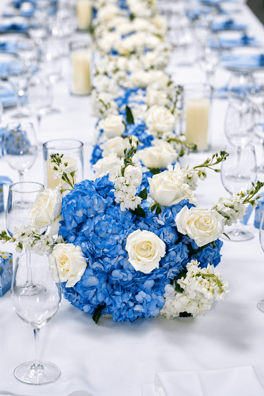 Elegant floral tablescape for Los Angeles event