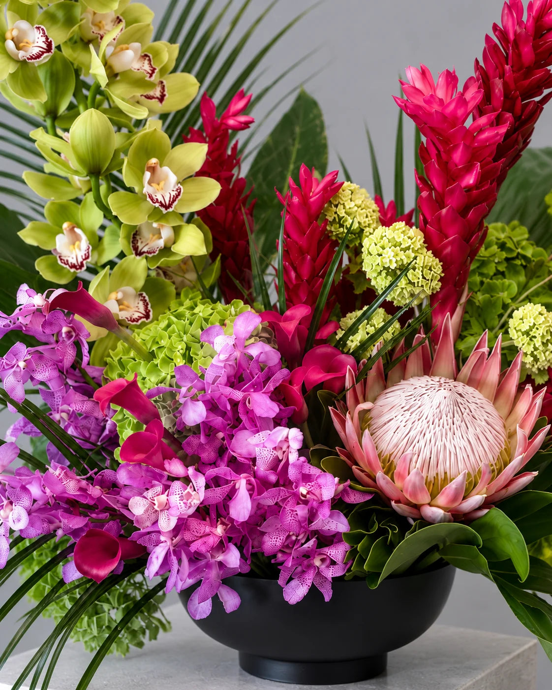 Exotic Orchid, Protea and Tropical Flower Arrangement by Casa Dei Fiori