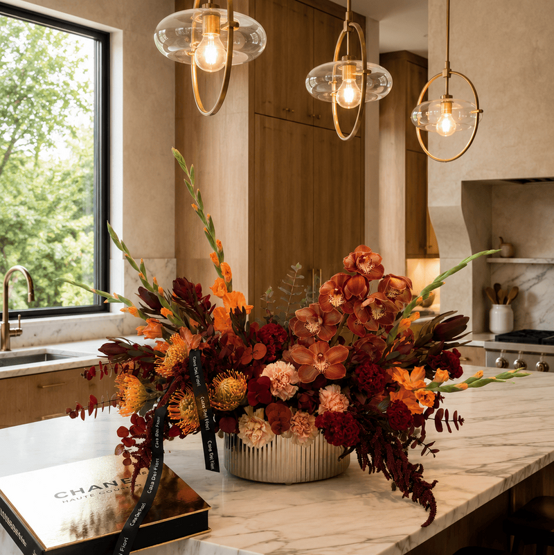 Fresh flowers delivered for a home subscription in Beverly Hills