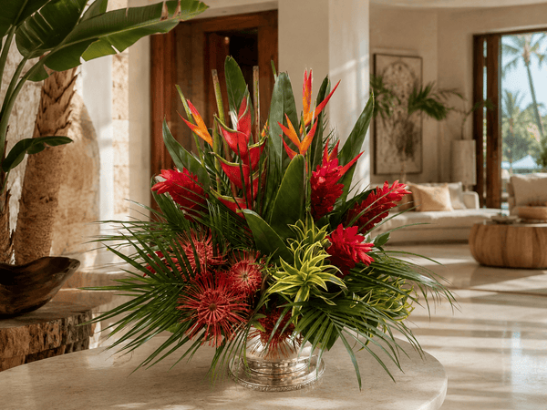 Fresh flowers for a residential subscription in a Los Angeles apartment