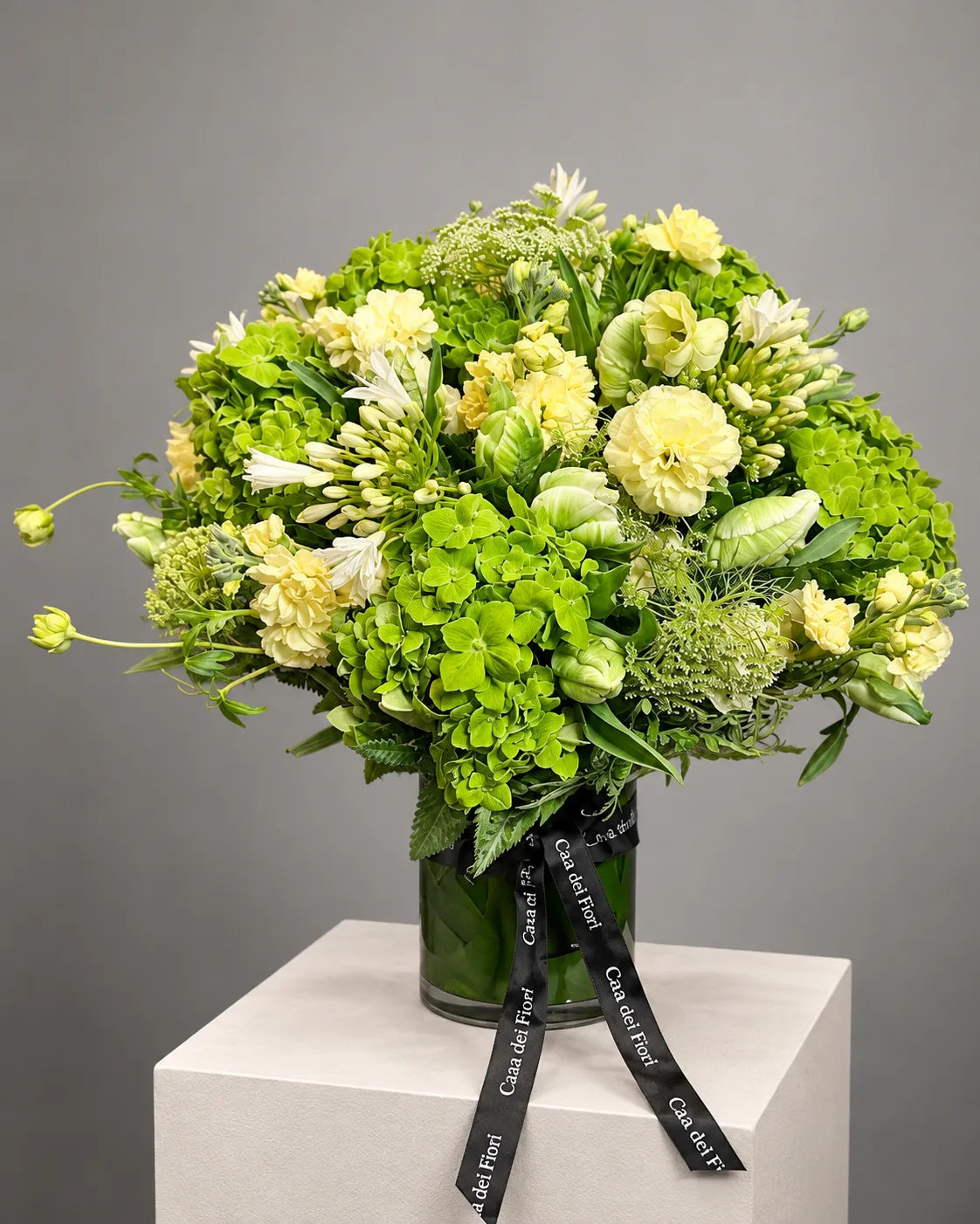 Luxury Green Hydrangea Flower Arrangement with Beverly Hills Delivery