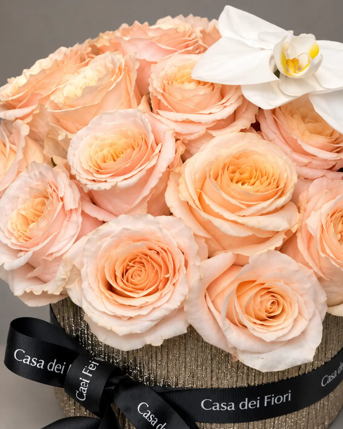 Peach Roses and Orchids for Same-Day Flower Delivery in Los Angeles
