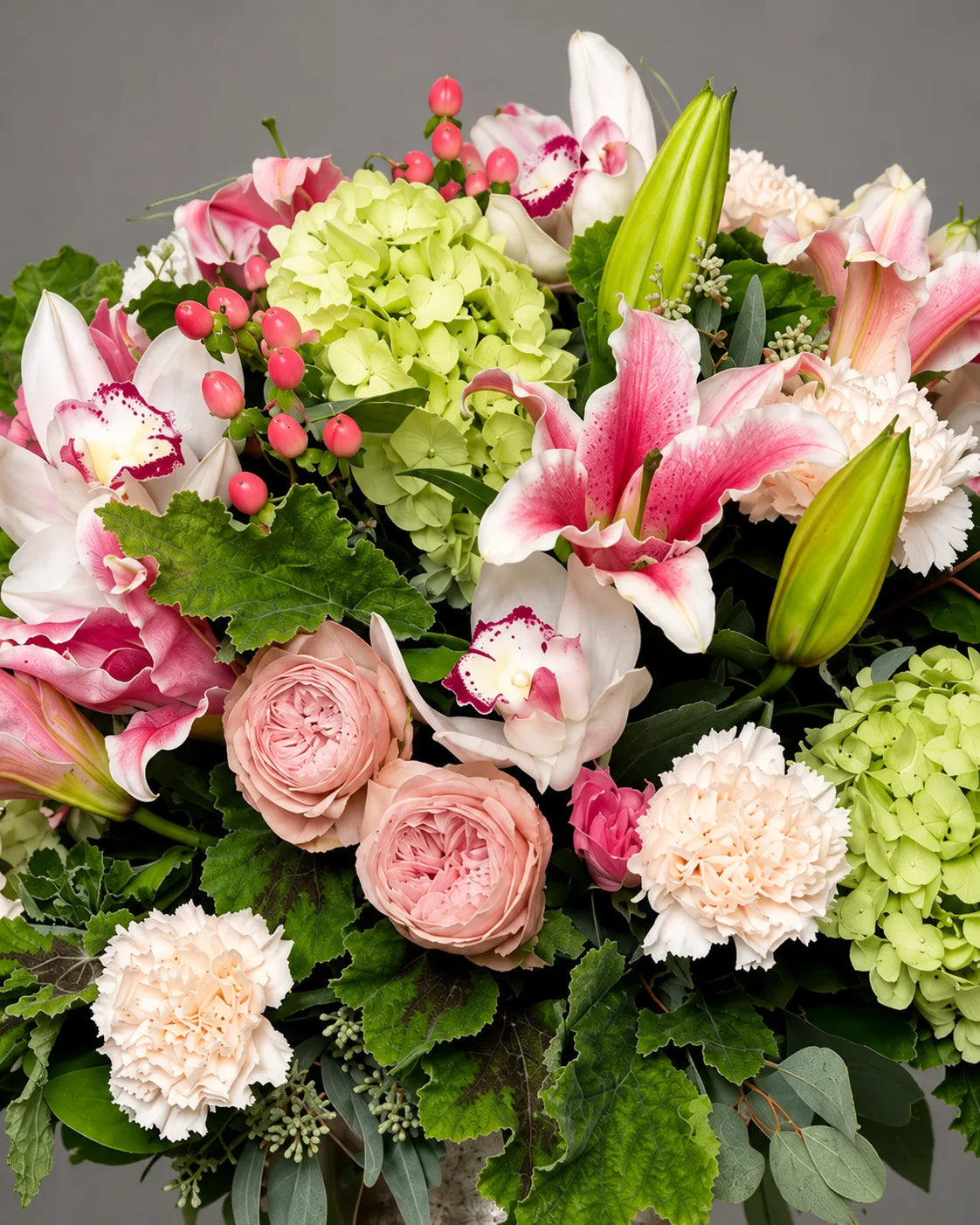 Pink Lily and Hydrangea Arrangement for Same-Day Flower Delivery in Los Angeles
