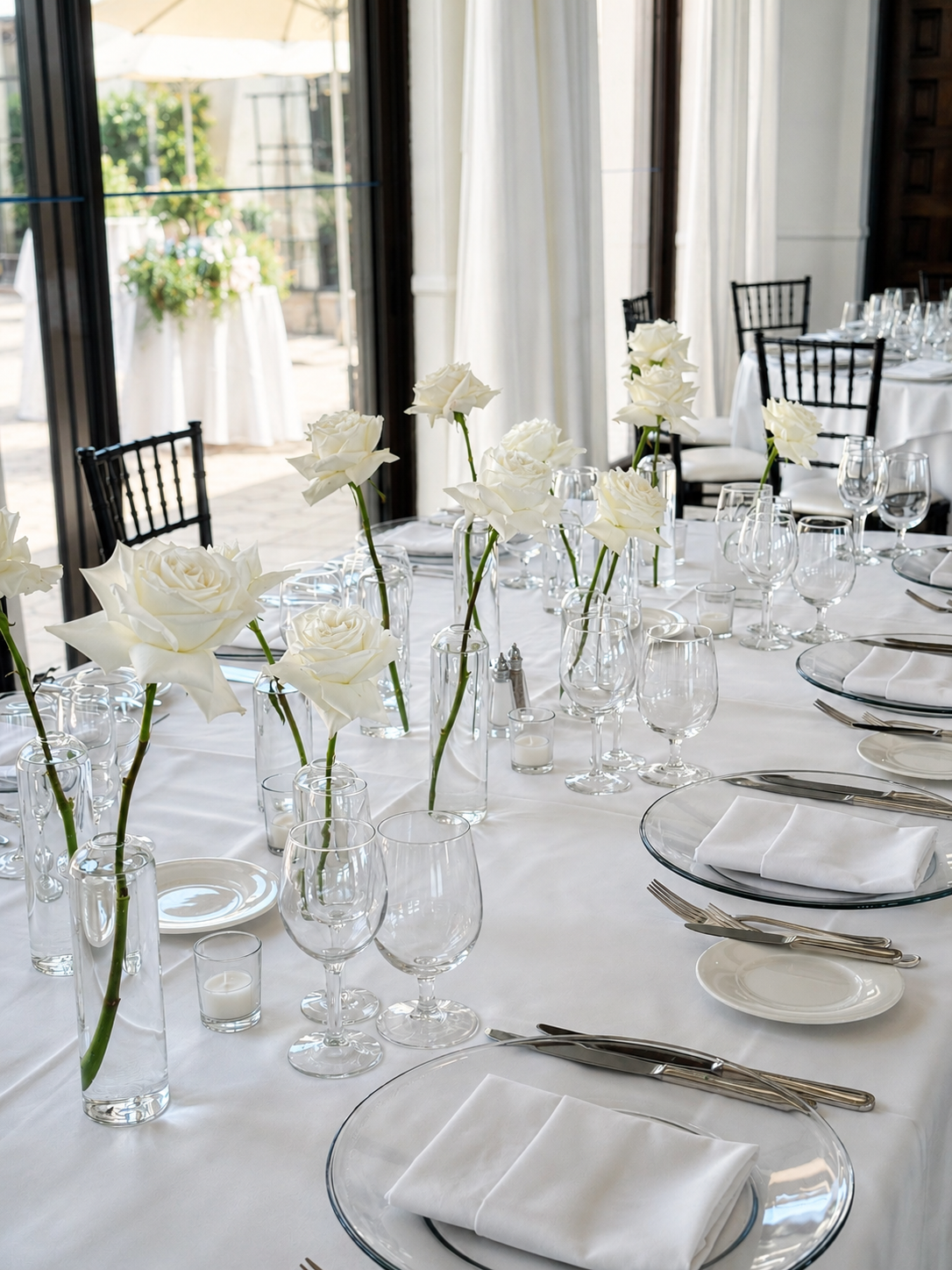 Romantic courtyard wedding flowers by Casa Dei Fiori