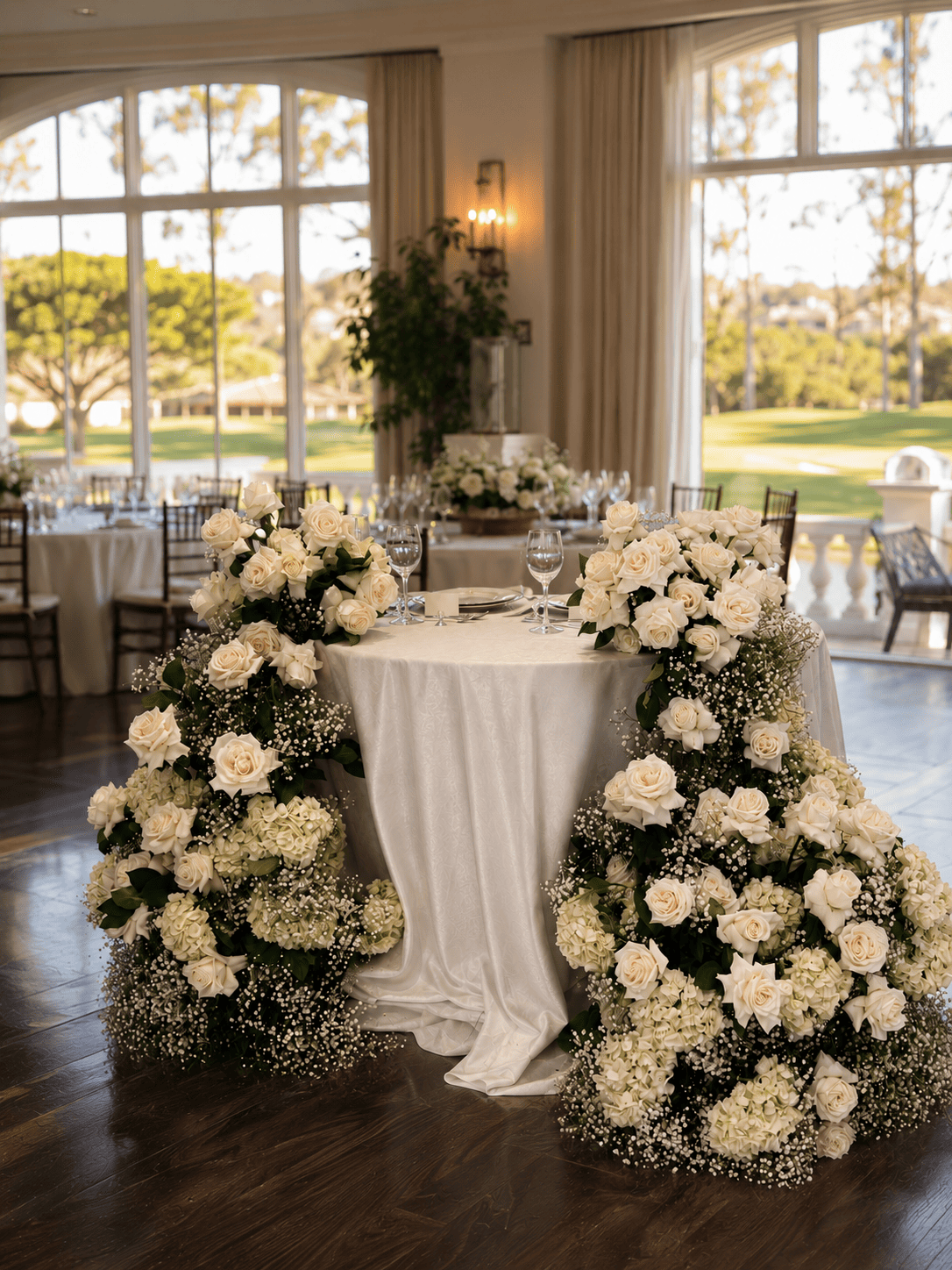 Riviera Country Club event florals for private club dinner