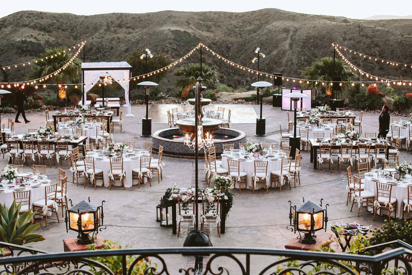 Spanish Colonial architecture at Hummingbird Nest Ranch Villa