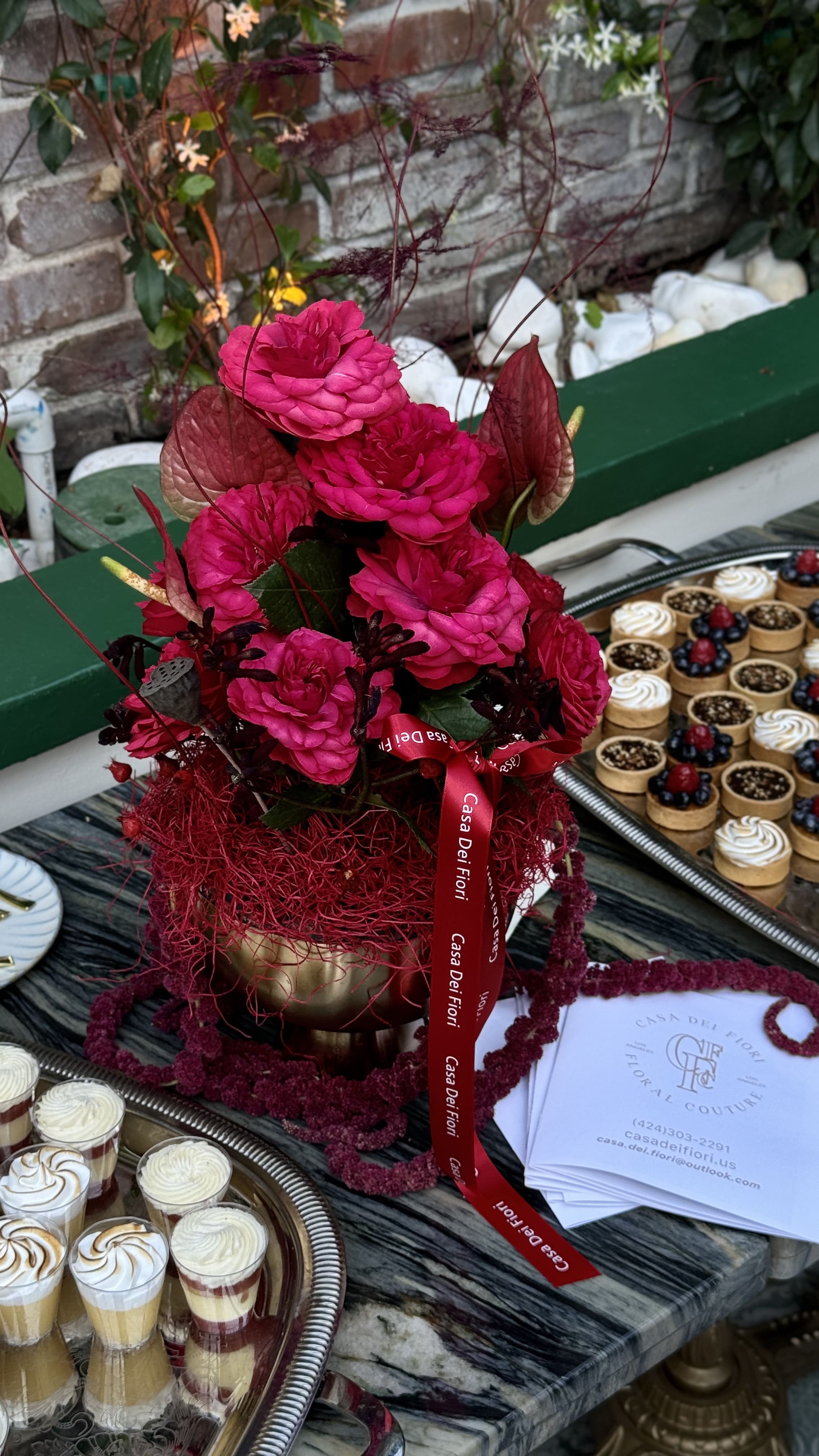 event entrance flowers by Casa Dei Fiori
