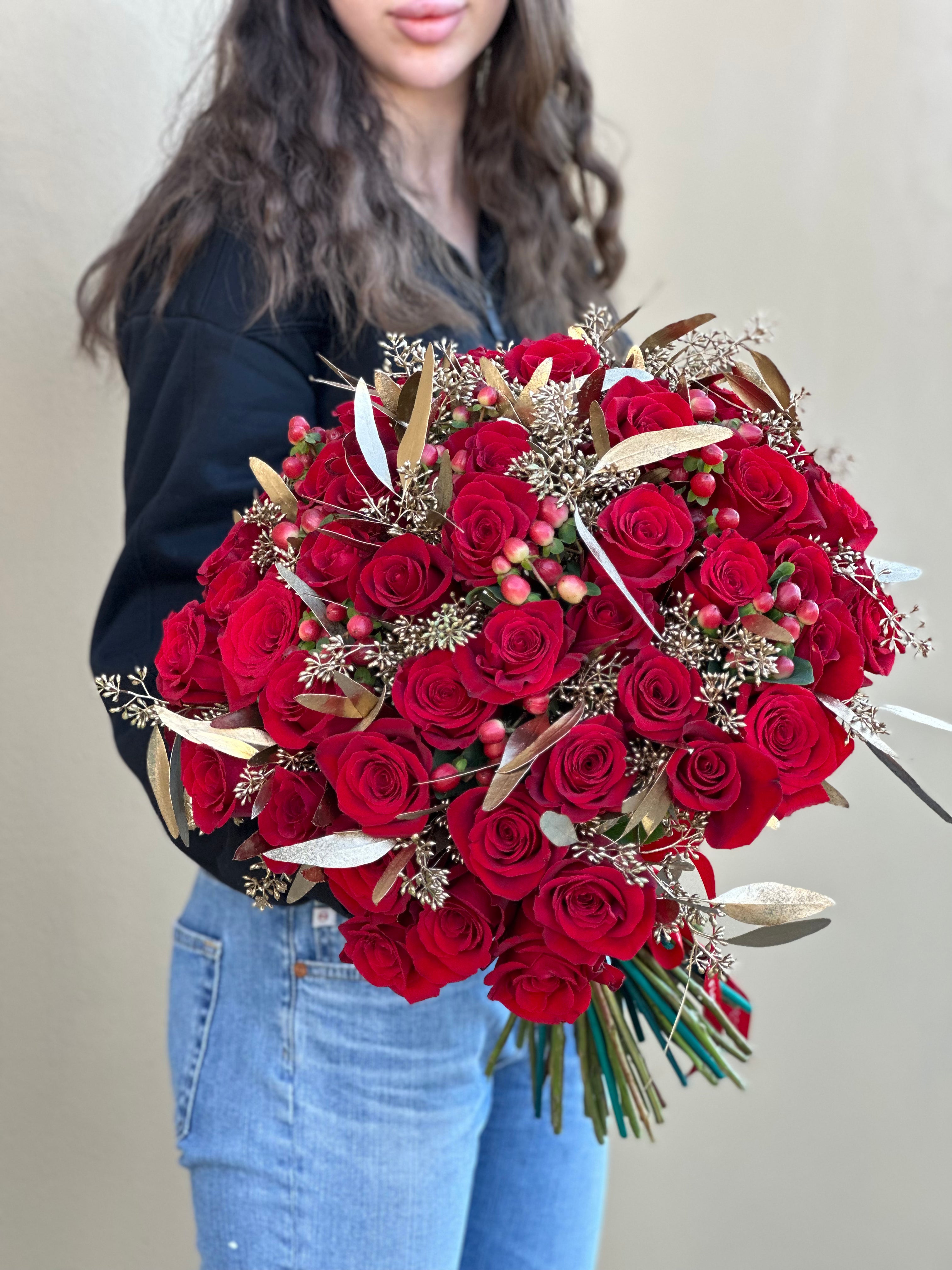 red rose bouquet