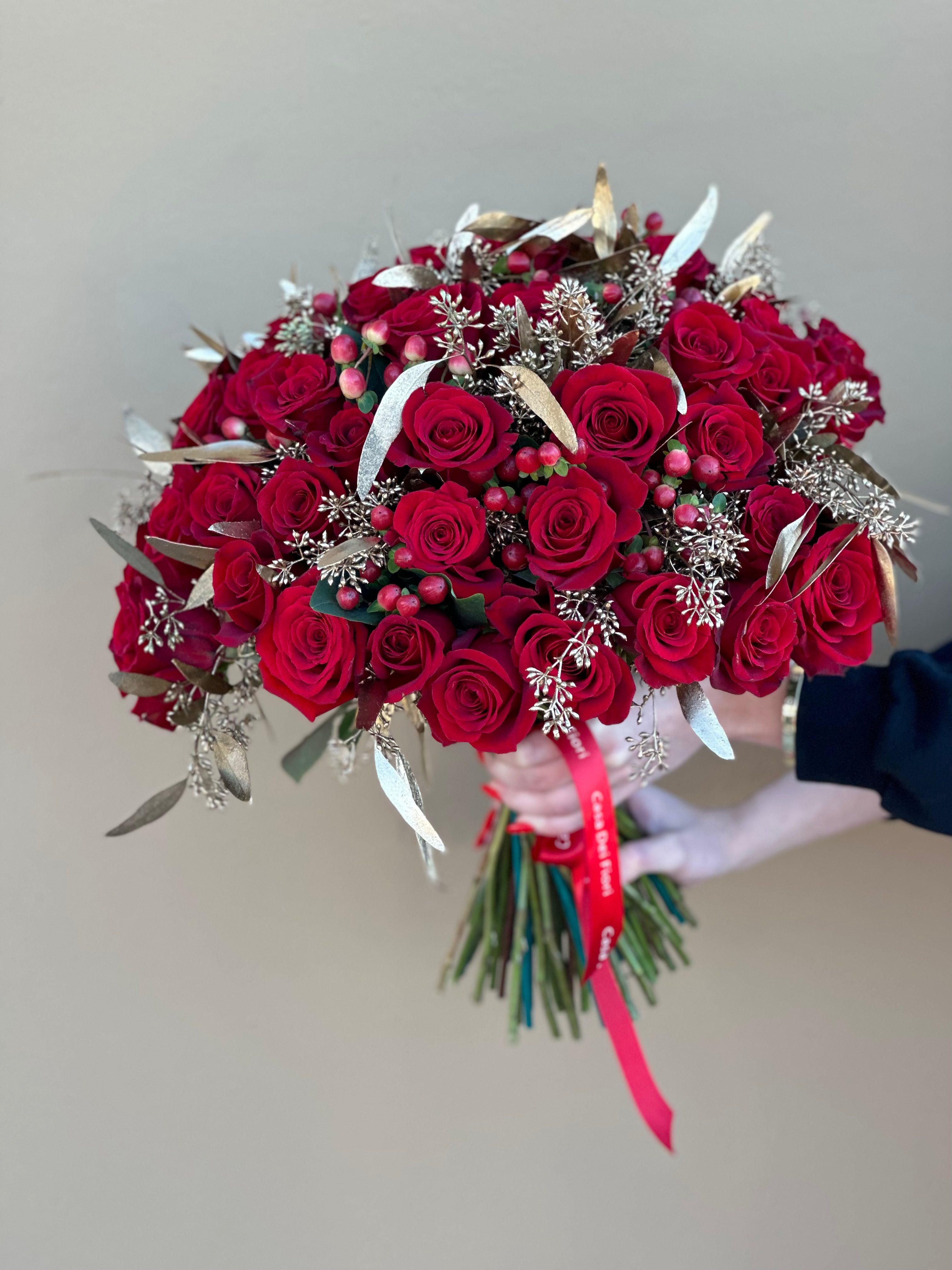 red rose bouquet flowers