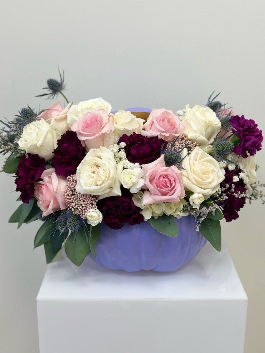 flower pumpkin centerpiece