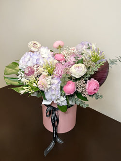 hydrangea and ranunculus bouquet