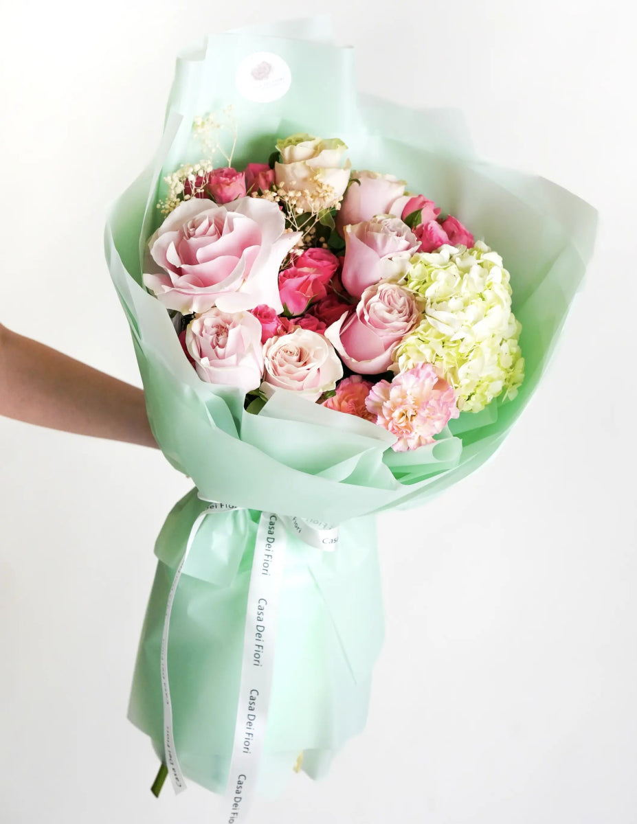 Hydrangea and Rose Bouquet